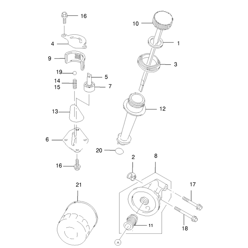 DipstickOil Filter Assembly