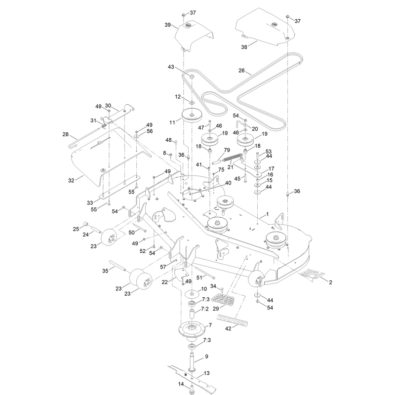 54 Inch Deck Assembly