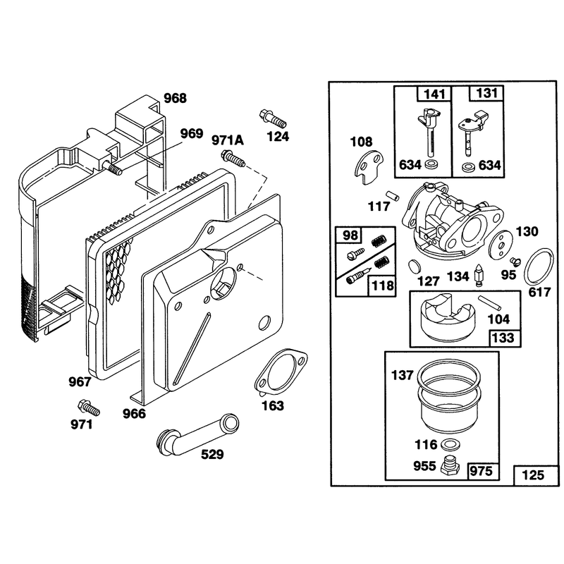Engine Briggs and Stratton Model 122702-3171-01
