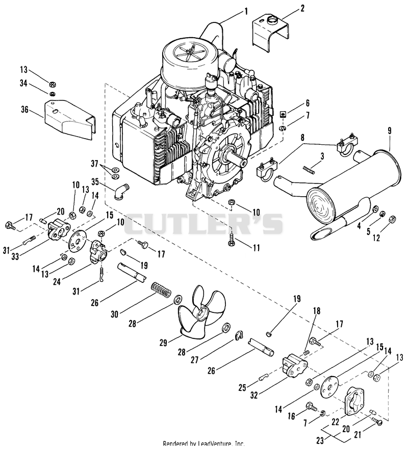 ENGINE AND DRIVE SHAFT