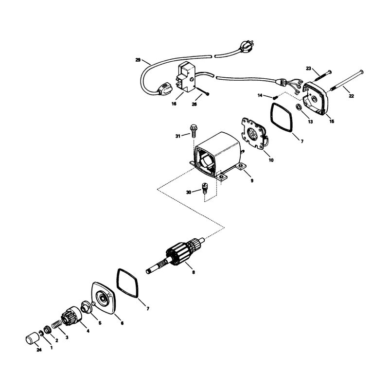 Electric Starter Motor Kit No. 33329c (optional)