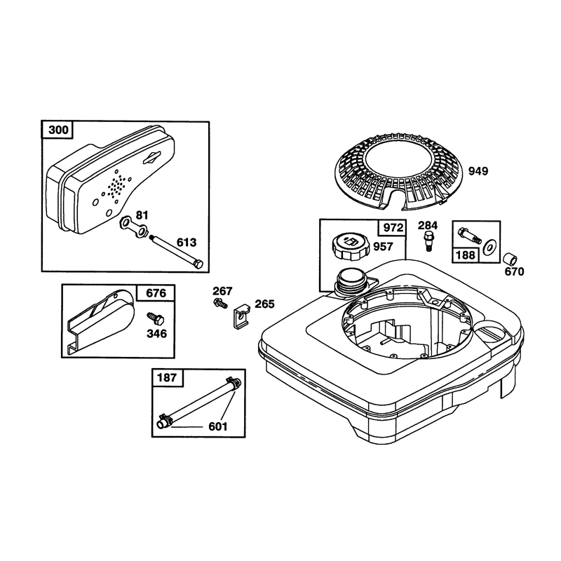 Engine Briggs and Stratton Model 122702-3171-01