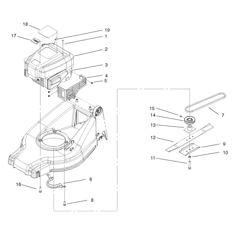 Engine and Blade Assembly