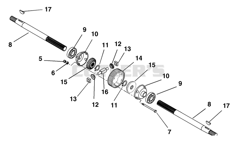 Number Eight Shaft - Differential Assembly