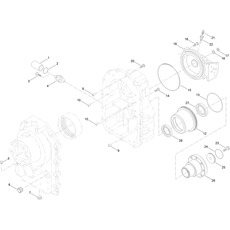 Housing And Covers Assembly  Transmission Assembly No. AU106132