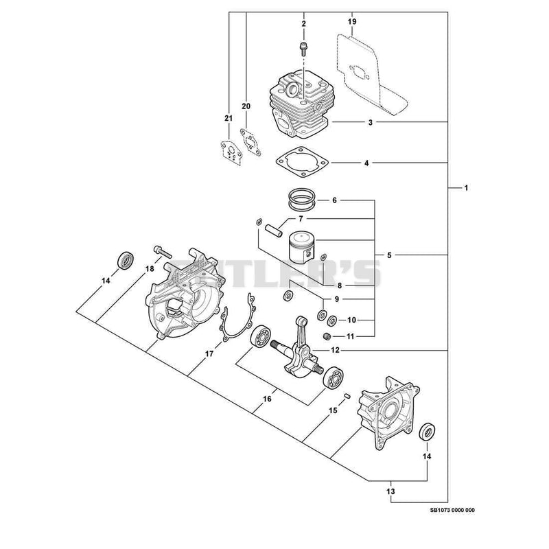 Engine, Short Block -- SB1073