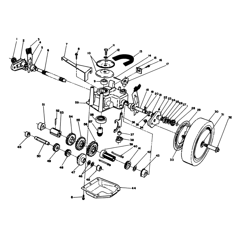 Gear Case Assembly Used on Units with Serial No 8000001 Thru 8049999