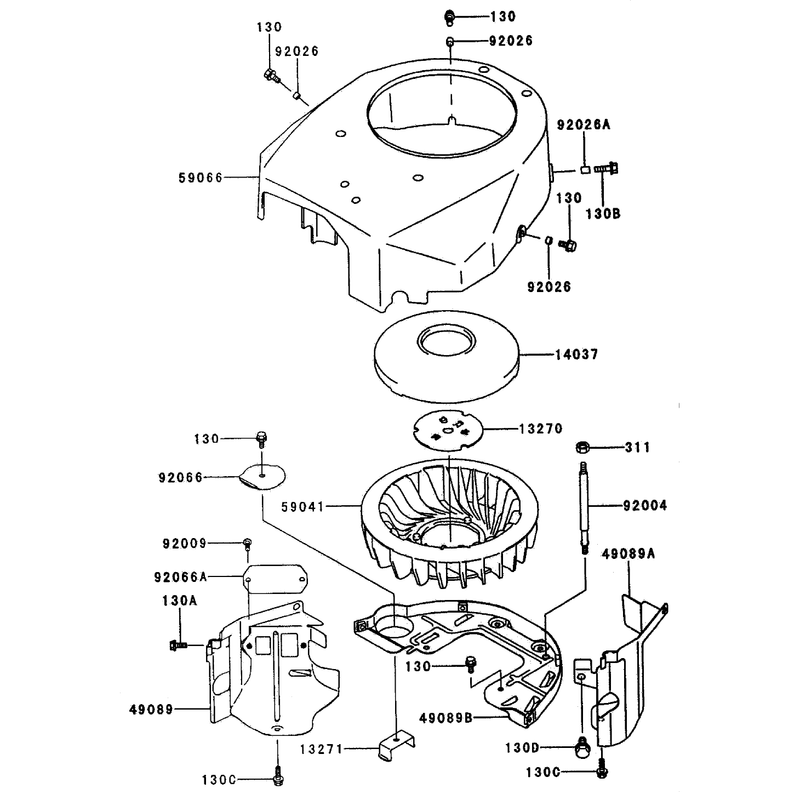 Cooling Equipment Assembly Kawasaki Fh500v-As08