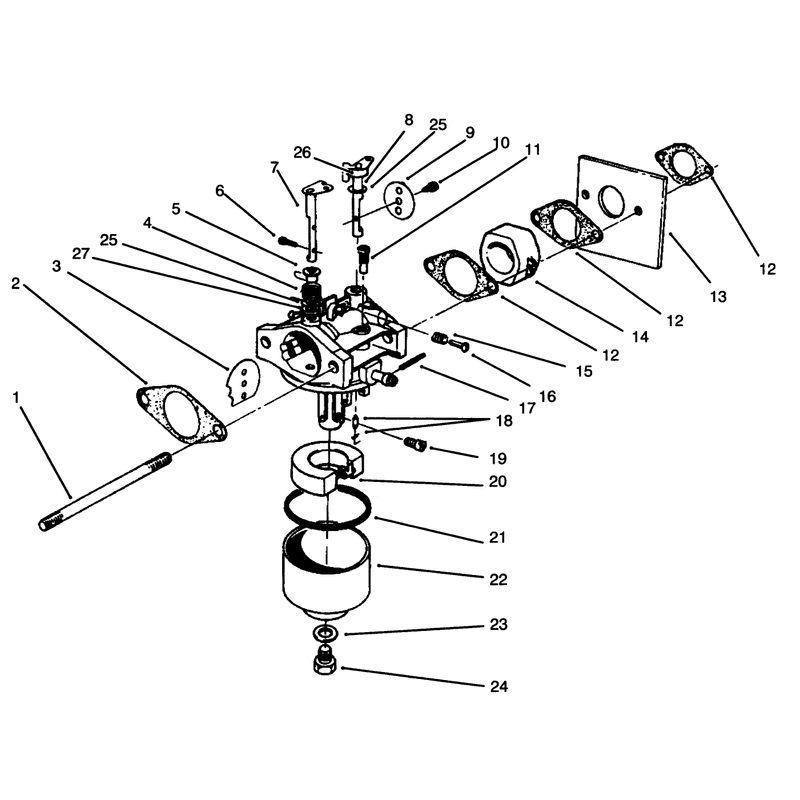 Carburetor Assembly Model No 47pr4-3