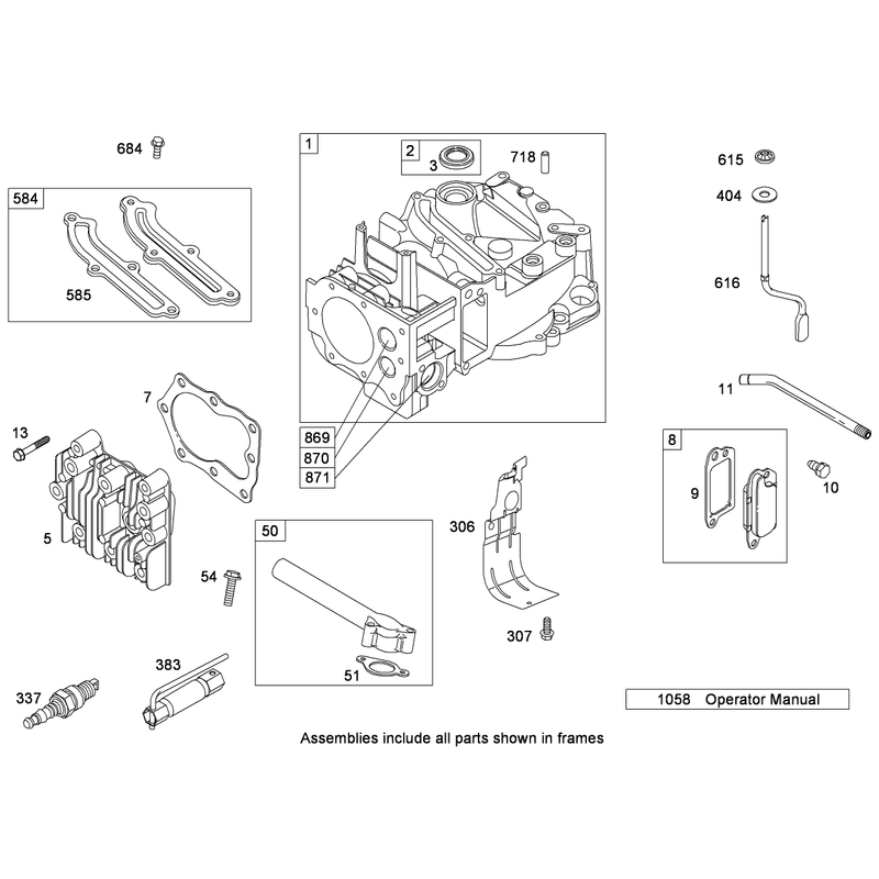 Cylinder Assembly Briggs and Stratton 126T02-0216-B1