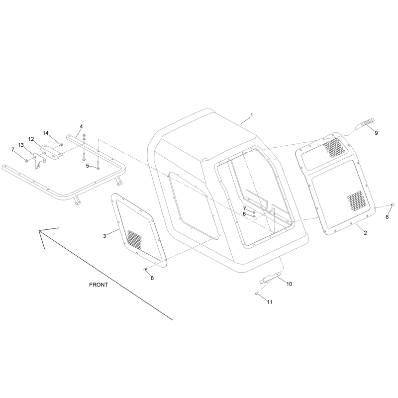 Rear Hood Assembly No 133-9540