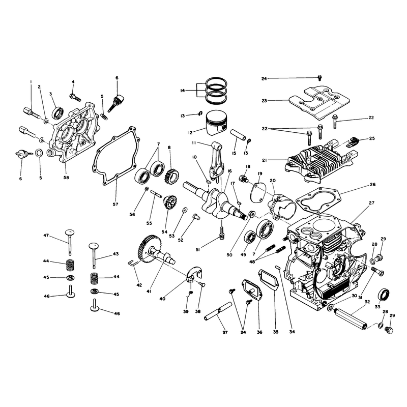 Engine No. 63-3010 Crankcase Assembly (continued) (serial No. 9000101 Thru 9000330)