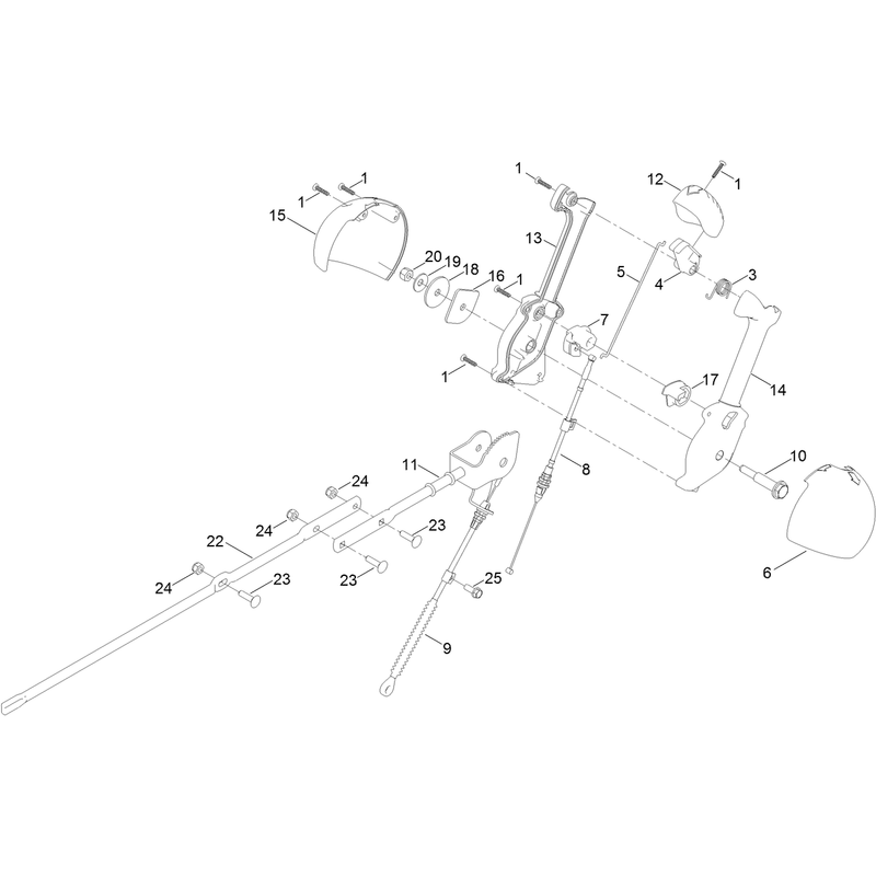 Chute Control Lever Assembly