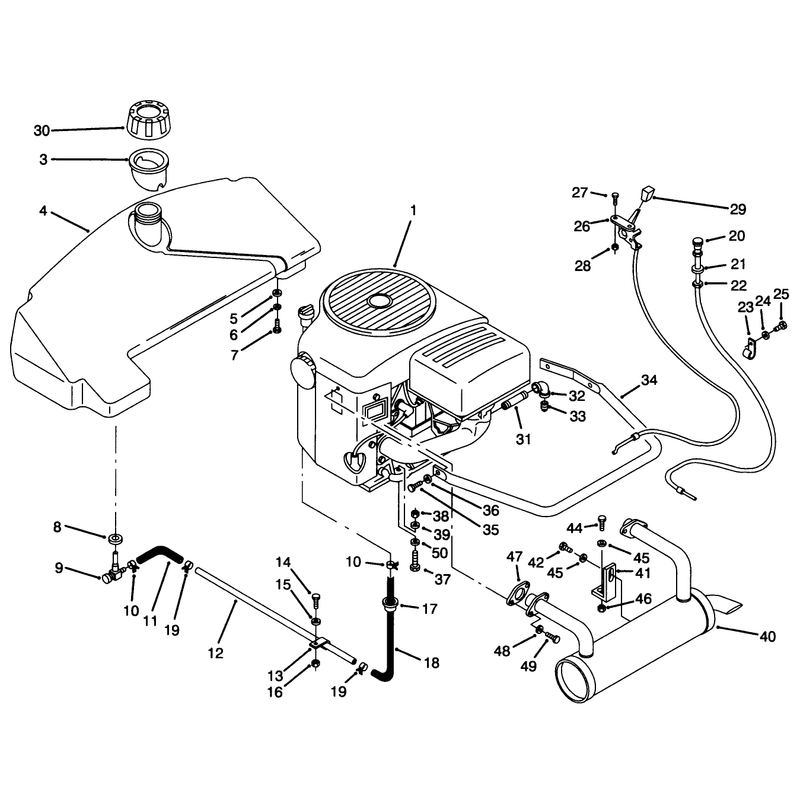 Engine and Fuel System Assembly