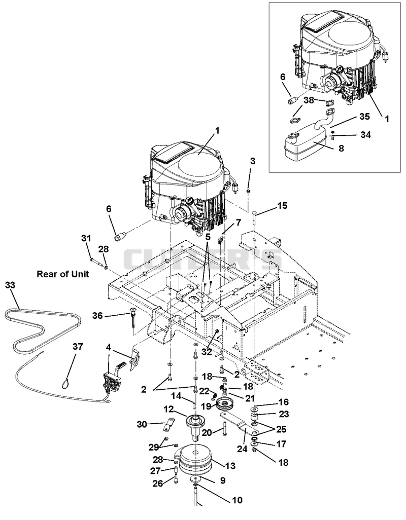 Engine, Exhaust, Belts And Idlers