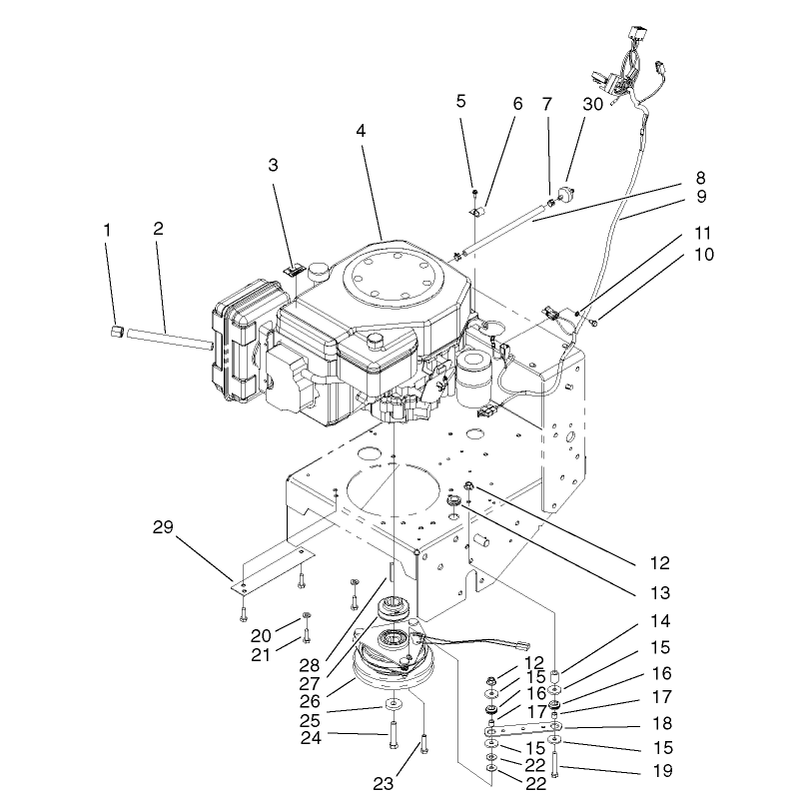 Engine and Clutch Assembly