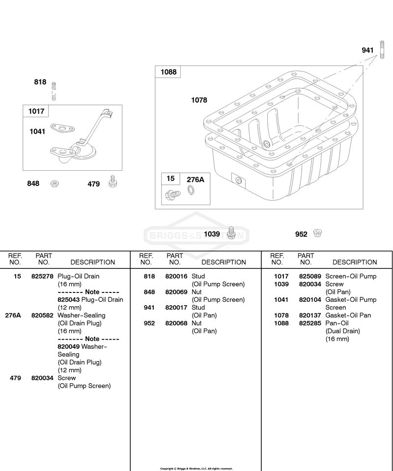 Oil Pan, Oil Pump Screen