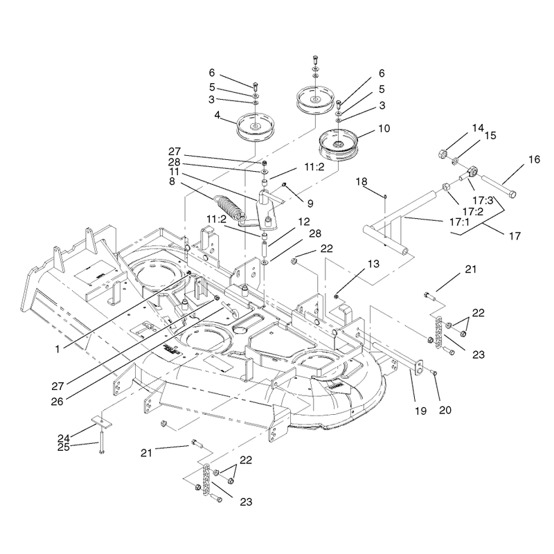 Idler PulleyLift Strut Chain Assembly