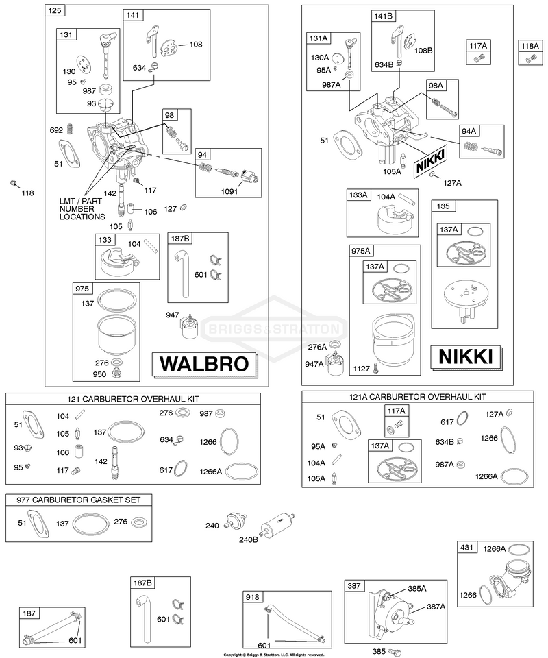 Carburetor, Fuel Supply, Kit - Carburetor Overhaul