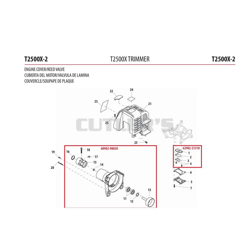 ENGINE COVER/REED VALVE