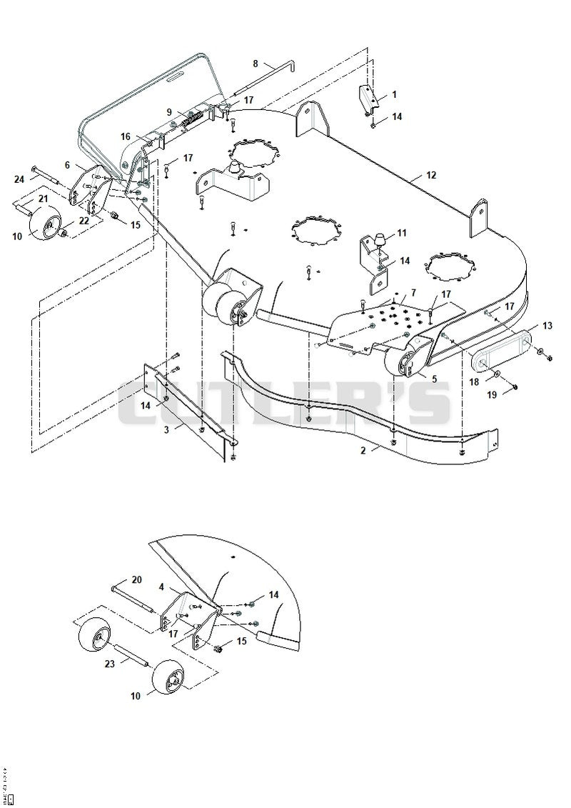 60" Mower Deck - Rollers