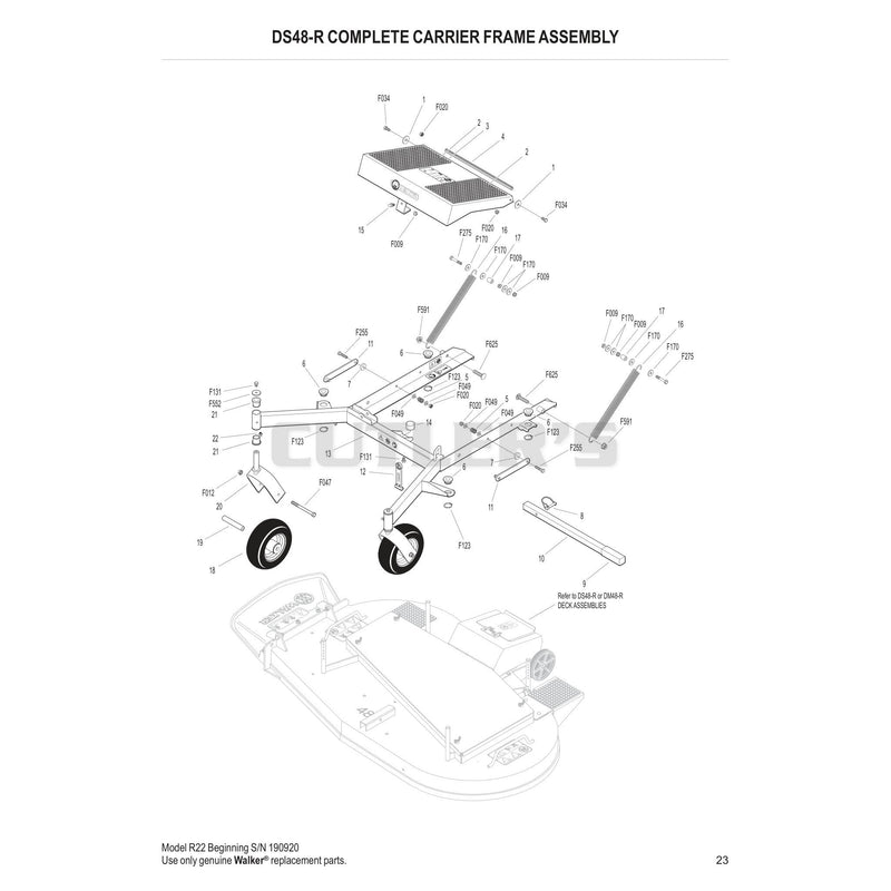 DS48-R Complete Carrier Frame Assembly