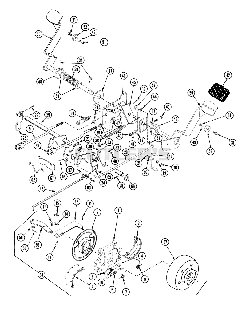 Rear Brake & Neutralizer Assembly