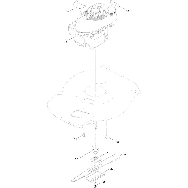 Engine and Blade Assembly