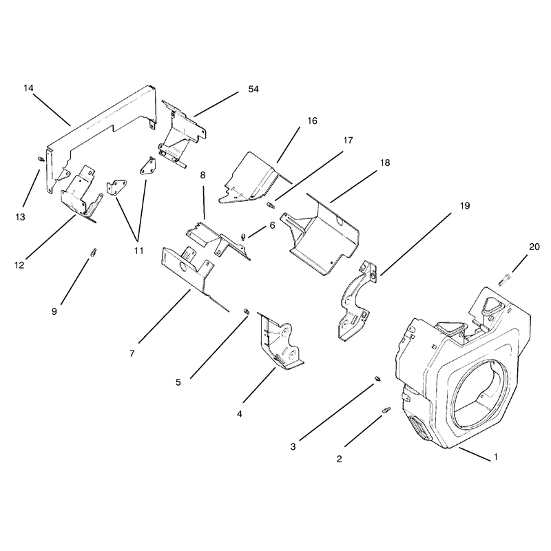Baffles and Shroud Kohler Engine Model Ch20qs Ps 64556