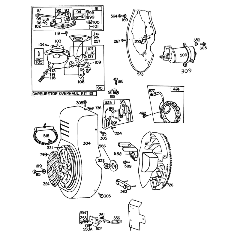 Engine Briggs and Stratton Model No 326437-0630-01