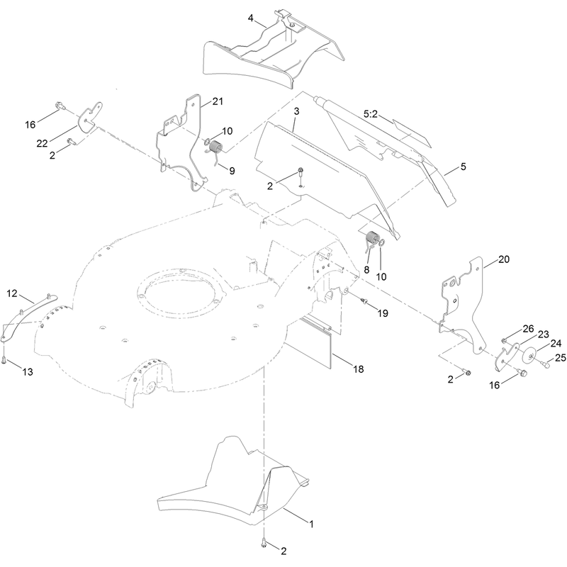 Rear Door and Mulch Plug Assembly