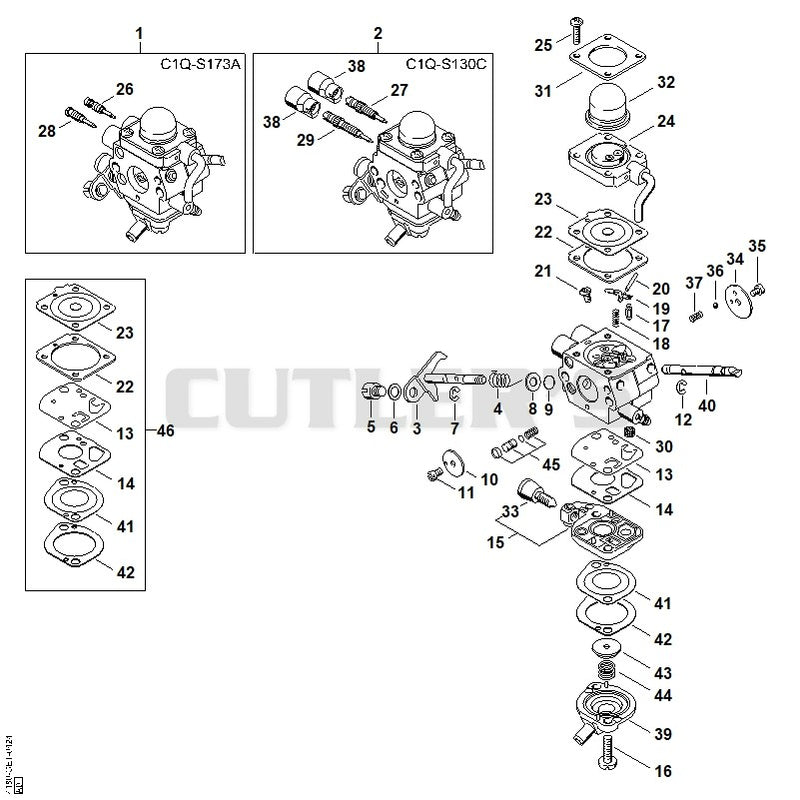 Carburetor C1Q-S173, C1Q-S130