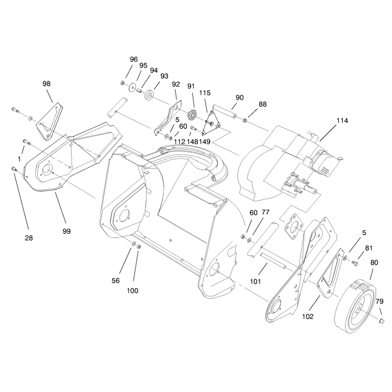 Engine & Wheel Assembly