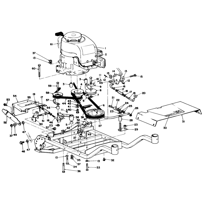 Engine and Frame Assembly