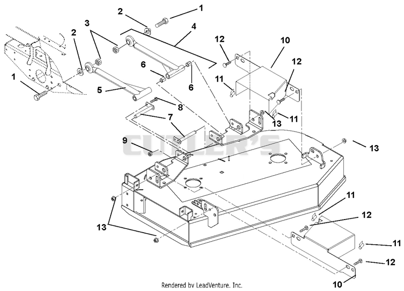 Deck, Mounting Arms And Belt Guards