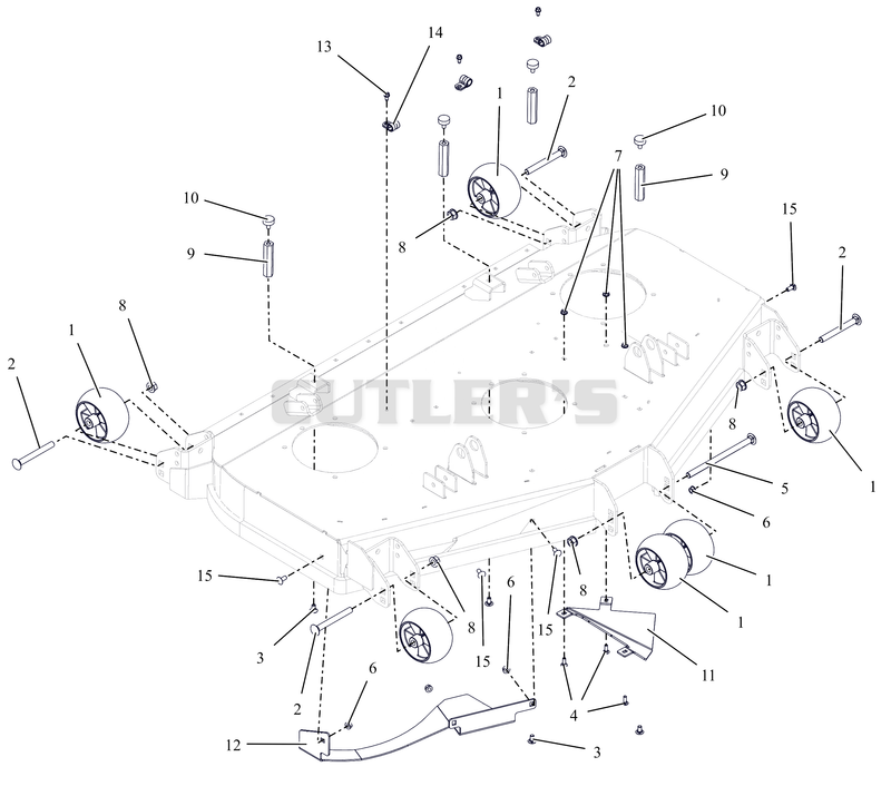 Anti-Scalp Wheels and Baffles - 52" - RD