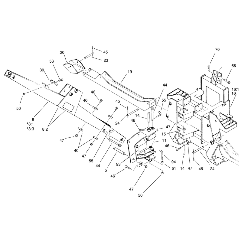 Frame Boom and Stabilizer Assembly