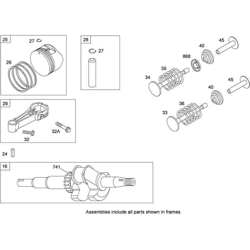 Crankshaft Assembly Briggs and Stratton 126T02-0236-B1
