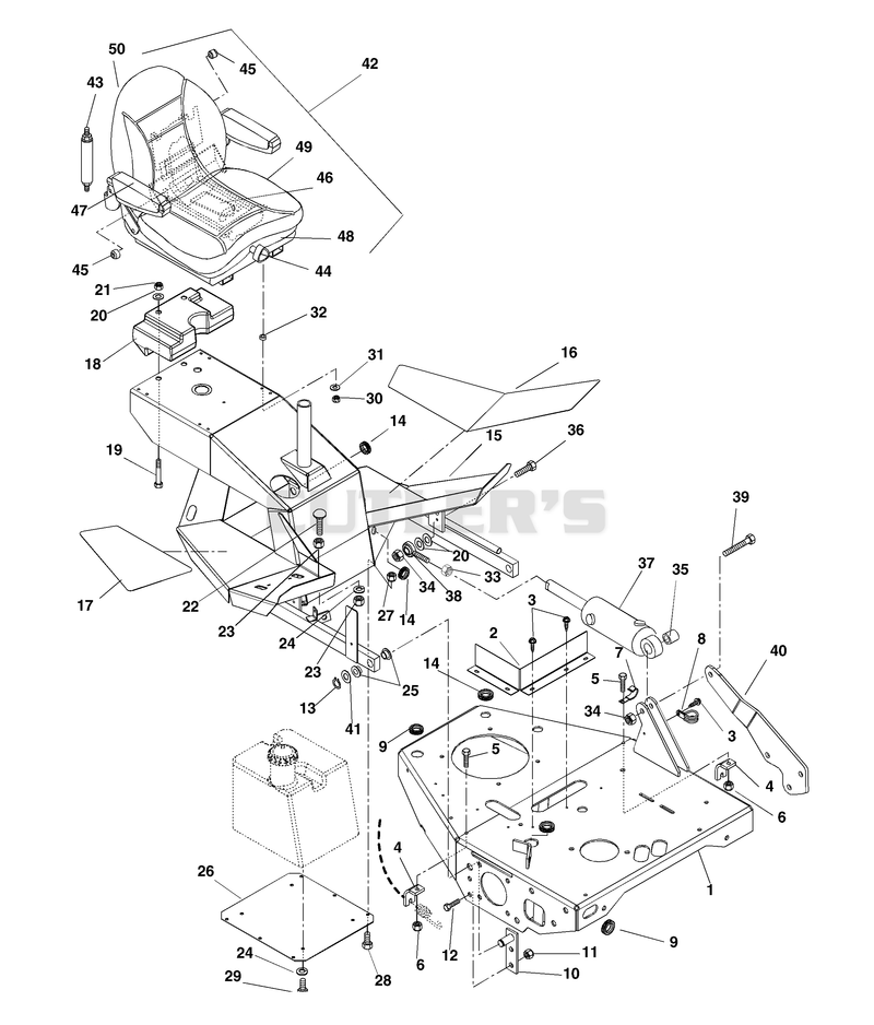 Frame, Sulky Frame And Seat