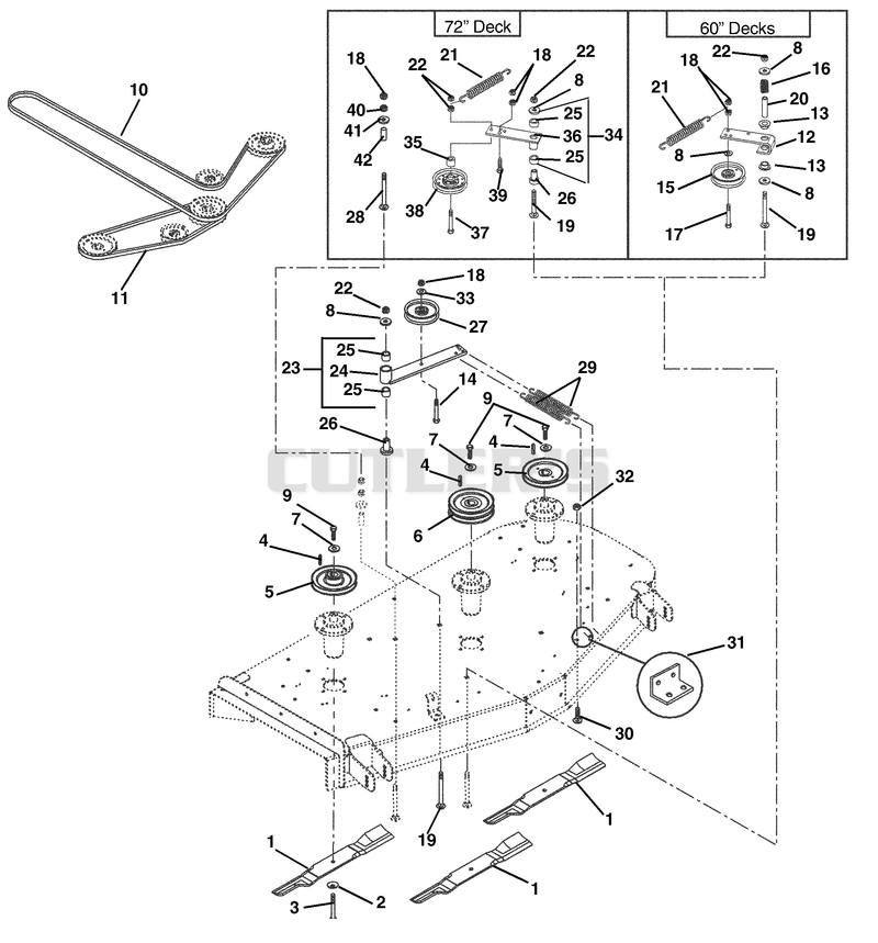 Belts, Idlers And Blades