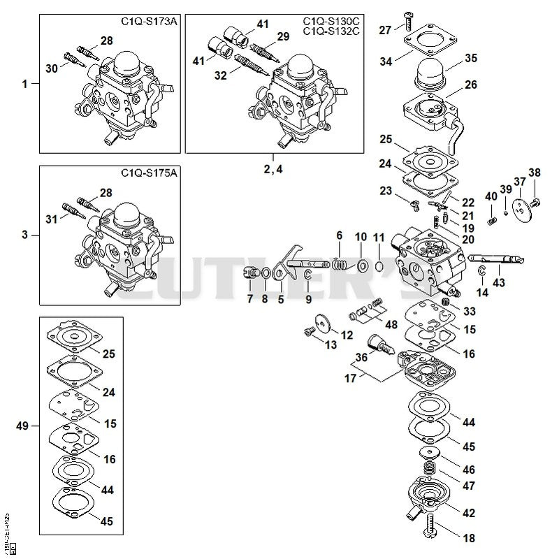 Carburetor C1Q-S173, C1Q-S130, C1Q-S175, C1Q-S132