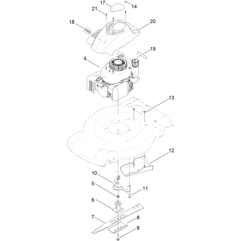 Engine and Blade Assembly