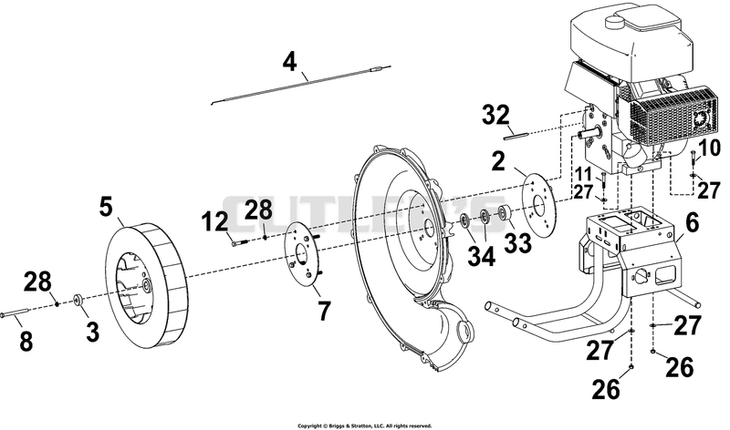 Engine & Impeller Assembly - 1