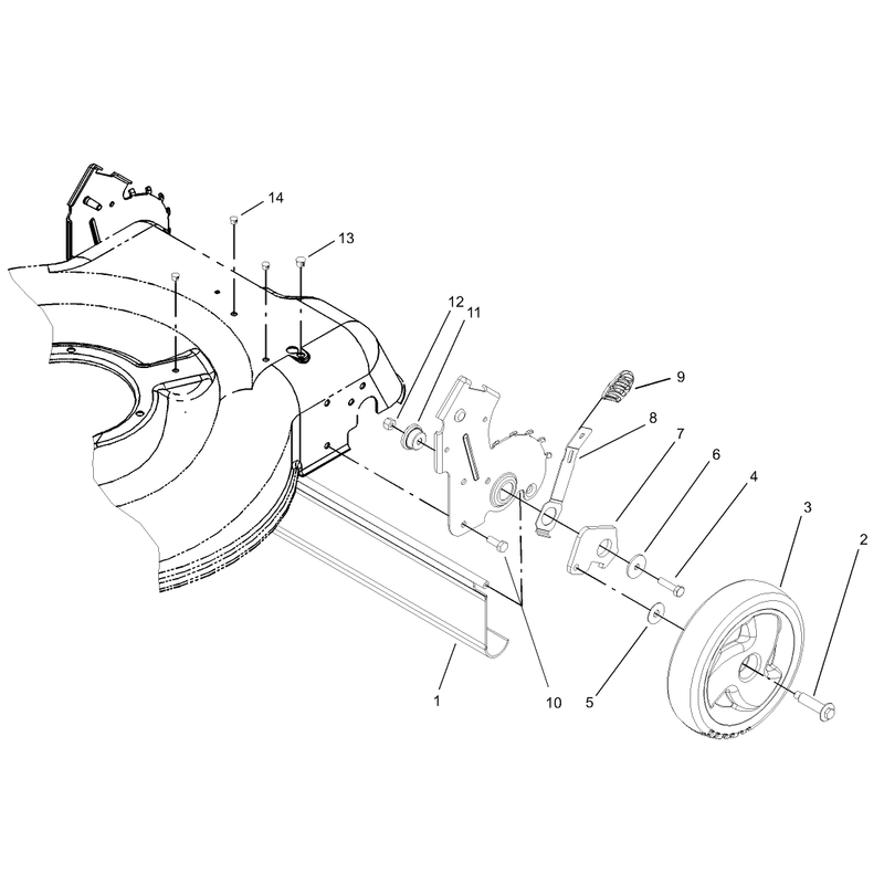 Rear Axle and Wheel Assembly