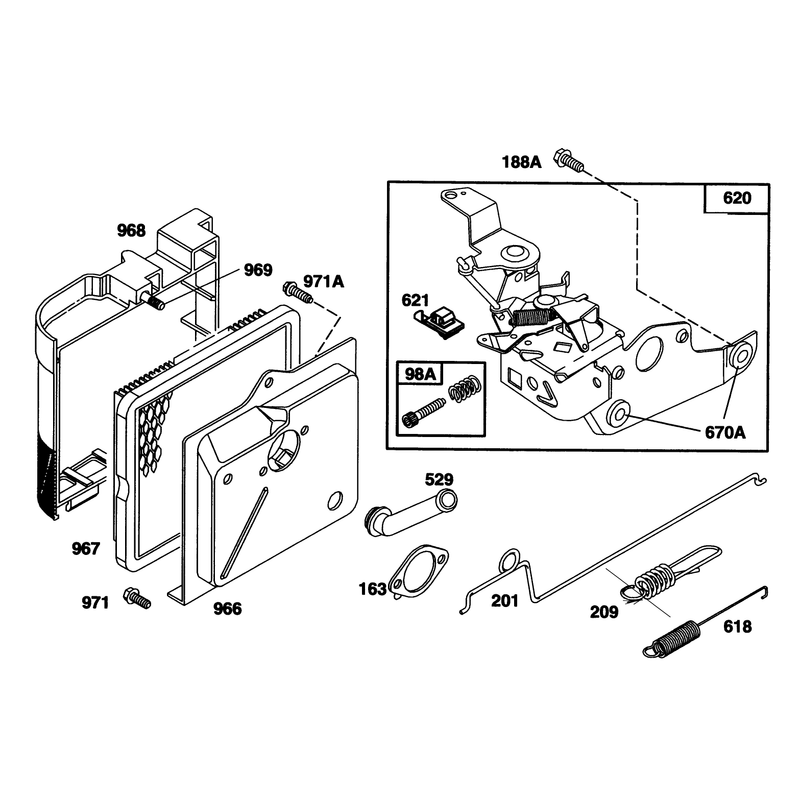 Engine Briggs and Stratton Model 122702-0182-01