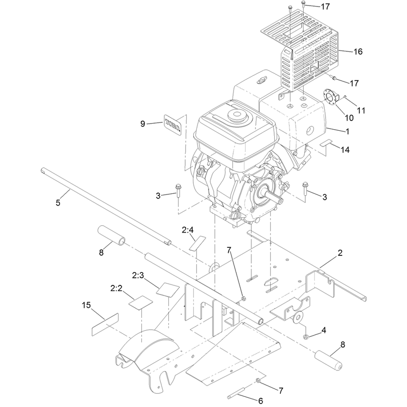 Engine and Frame Assembly