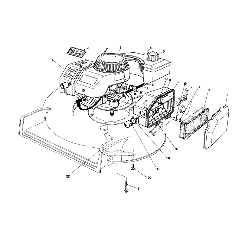 Engine Assembly Used on Units with Serial No 8003898 and Up