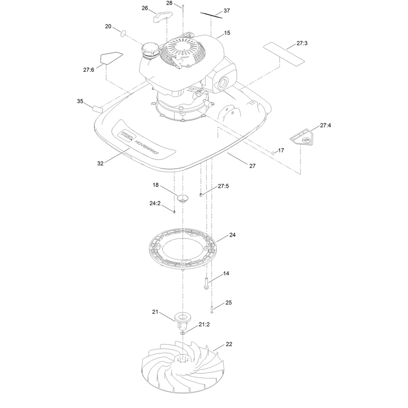 Engine and Deck Assembly