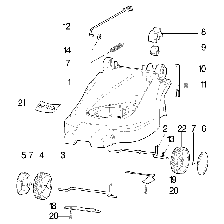 Chassis Parts Model No 21070-21071 and 21072