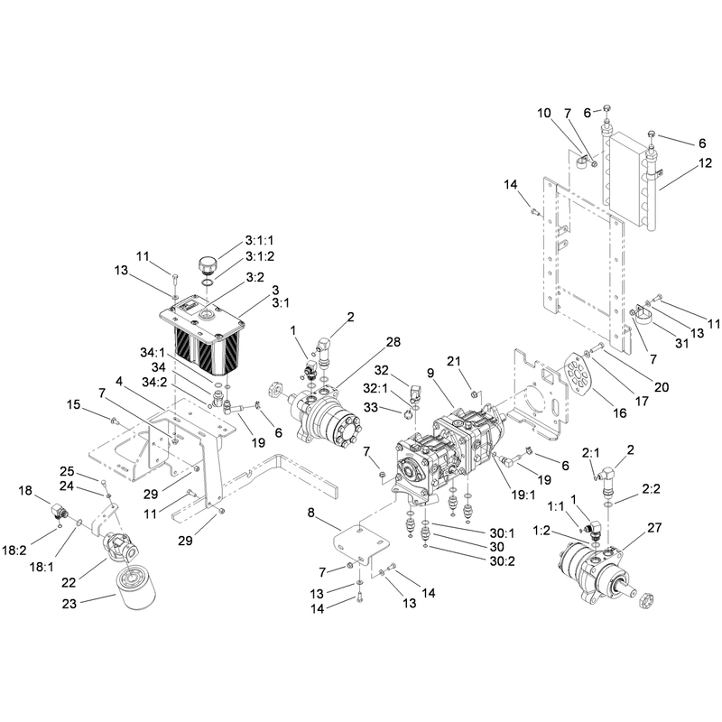 Hydraulic Tank Pump and Motor Assembly